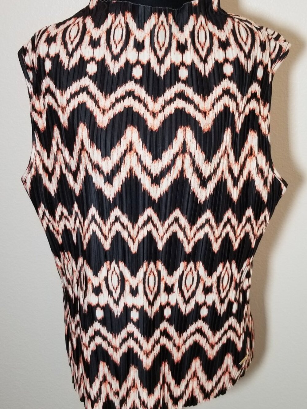Marc New York Womens Medium Sleeveless Blouse Office Preppy Retro Business NWOT
